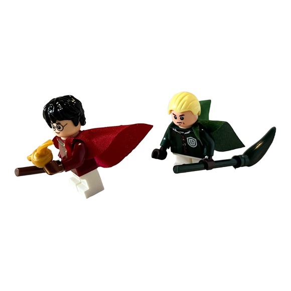 Harry Potter Draco Malfoy Quidditch Match Mini Figures Broom Lego Compatible - Picture 6 of 8